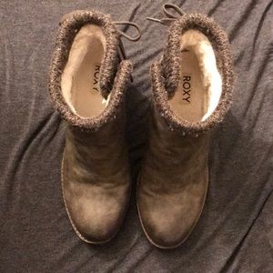 Roxy Faux Fur Lined Ankle Booties (vegan)